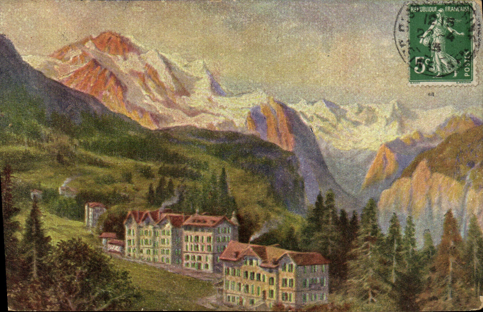 CPA Paysage dans les alpages