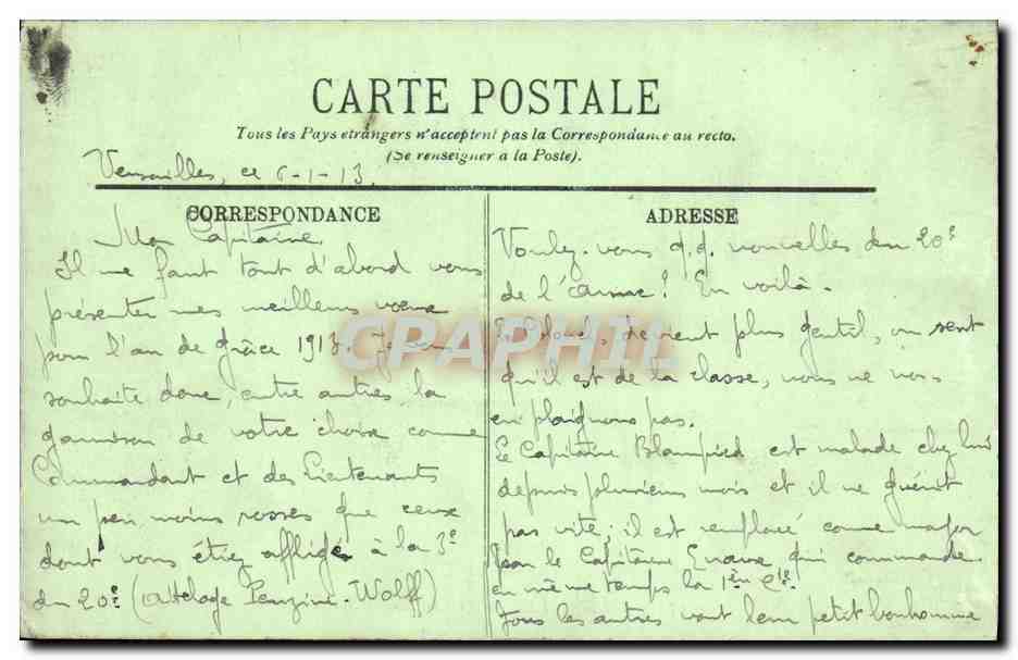 CPA Versailles Le Chateau La Salle de L oeil de boeuf — Verso