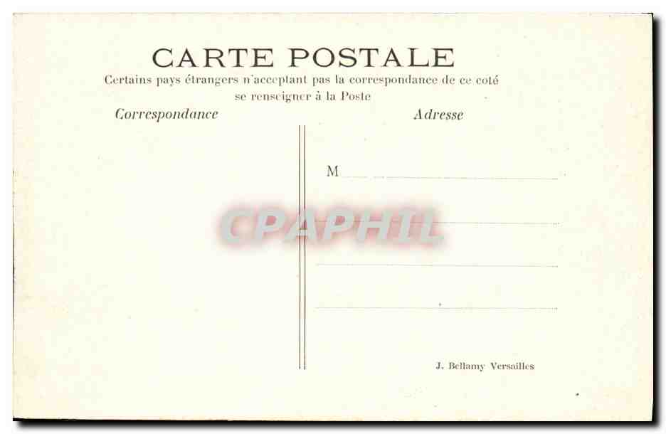 CPA Versailles Palais de Chambre de Louis XIV — Verso