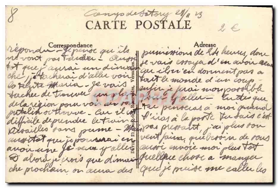 CPA Versailles Palais De La Chambre De Louis XIV — Verso