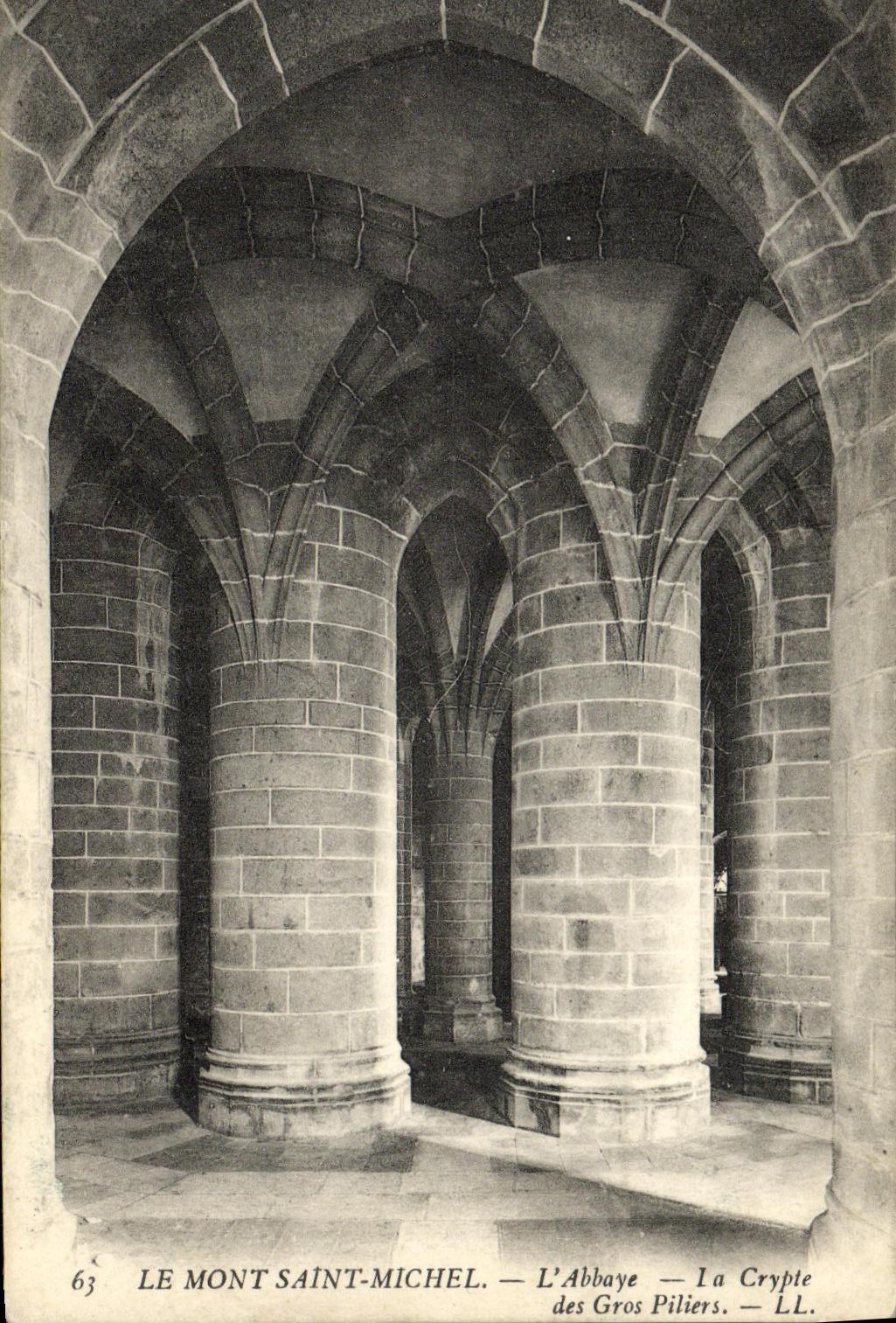 Mont Saint-Michel — Die Abtei — Die Krypta der Großen Säulen — LL. — N° 63