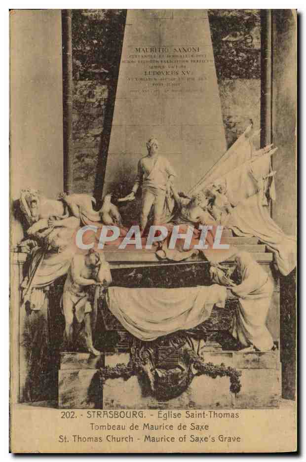CPA Strasbourg Eglise Saint Thomas Tombeau de Maurice de Saxe 