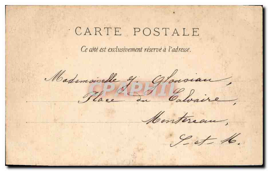 CPA Fantaisie Le coup de l etrier Cheval — Rückseite
