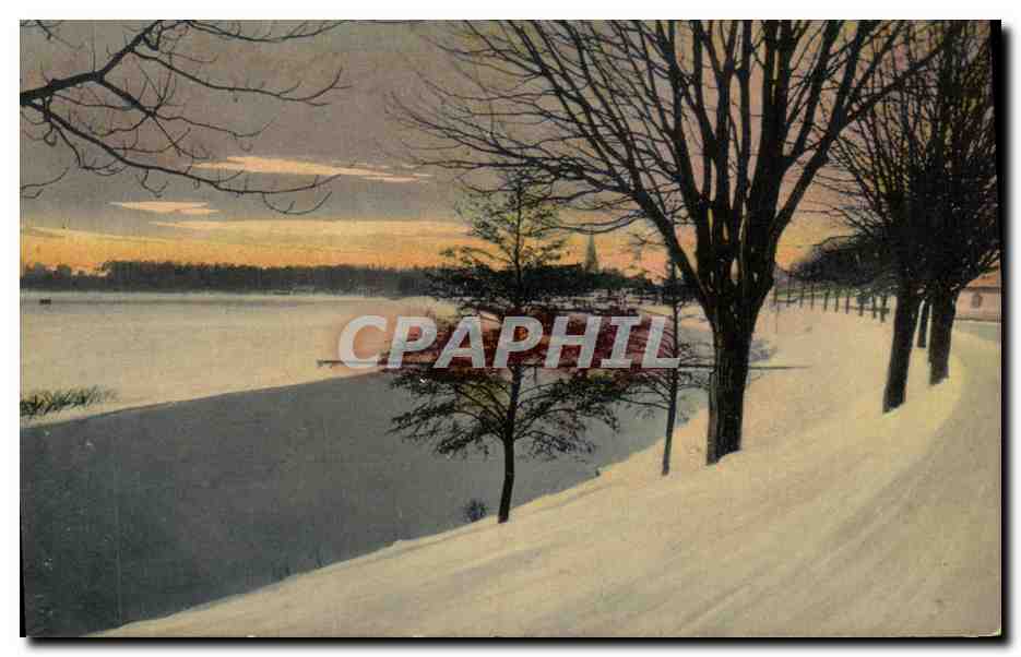 CPA Fantaisie Paysage sous la neige 