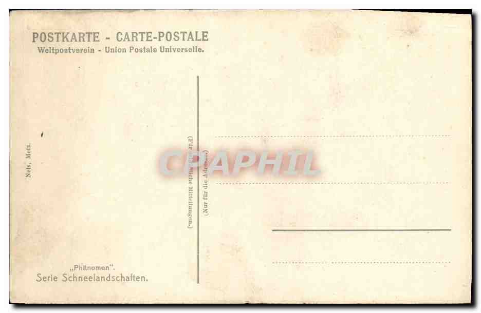 CPA Fantaisie Paysage sous la neige  — Rückseite