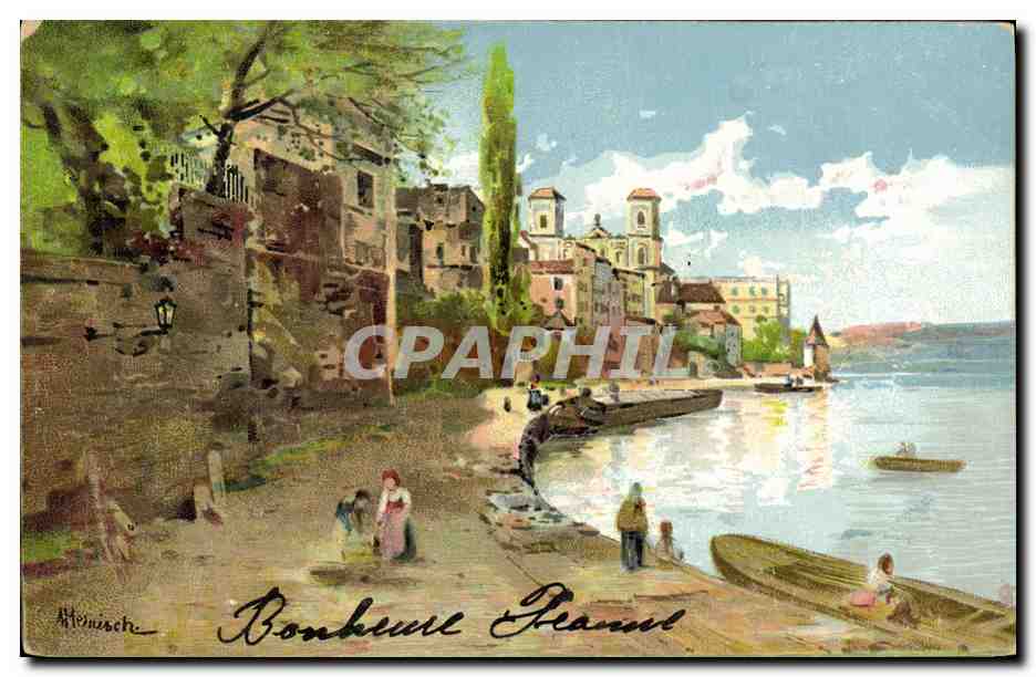 CPA Fantaisie Ville au bord de l eau