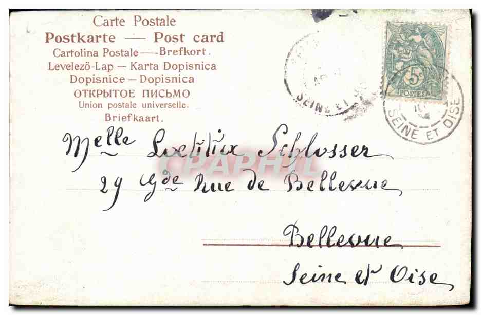 CPA Fantaisie Ville au bord de l eau — Rückseite