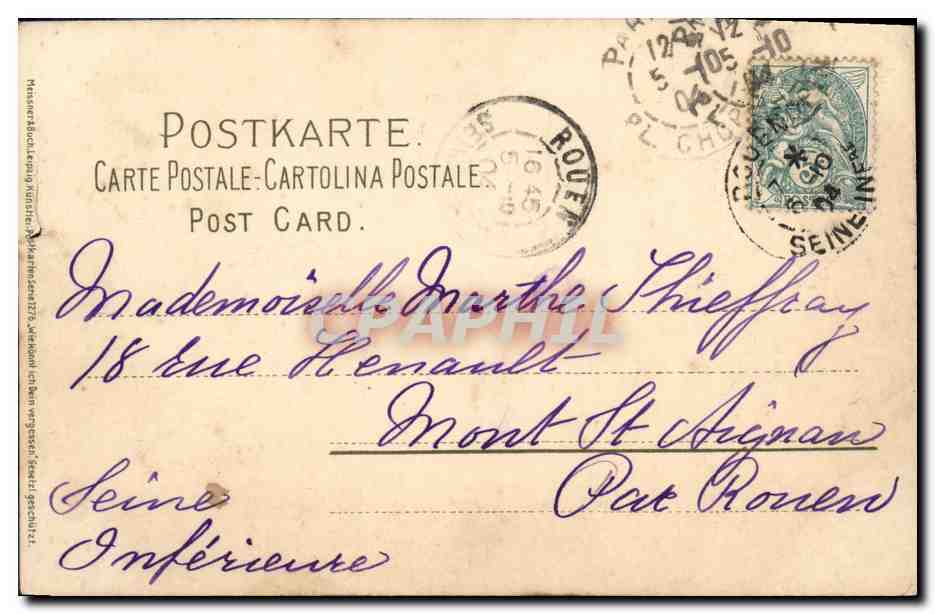 CPA Fantaisie Maison au bord de l eau — Rückseite