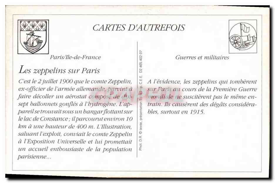 Les Zeppelins sur Paris — Crimes odieux des pirates boches — Visé, Paris — Verso