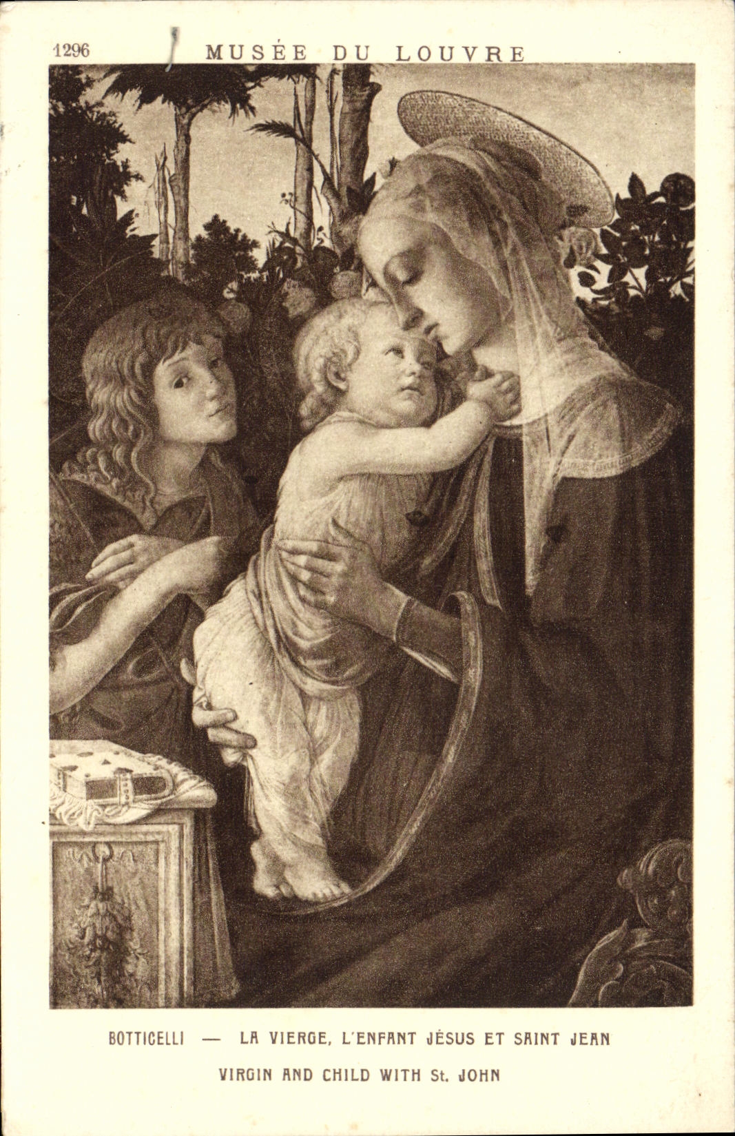 CPA Botticelli La Vierge L Enfant Jesus Et Saint Jean