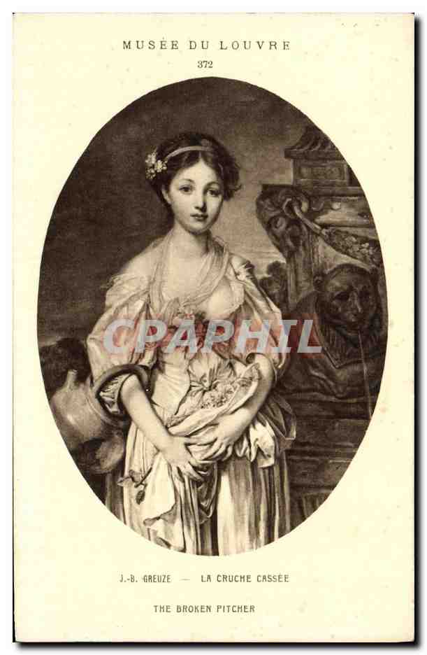 CPA Greuze La Cruche Cassee Musee du Louvre Paris 