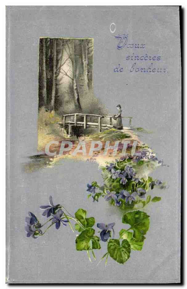 CPA Voeux Sinceres de bonheur 