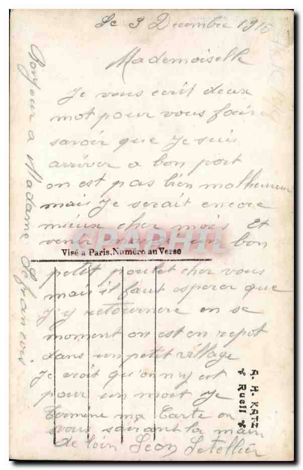 CPA La Grande Famille Femmes Militaria  — Verso