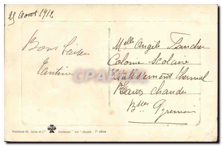 CPA Fantaisie L automne — Verso