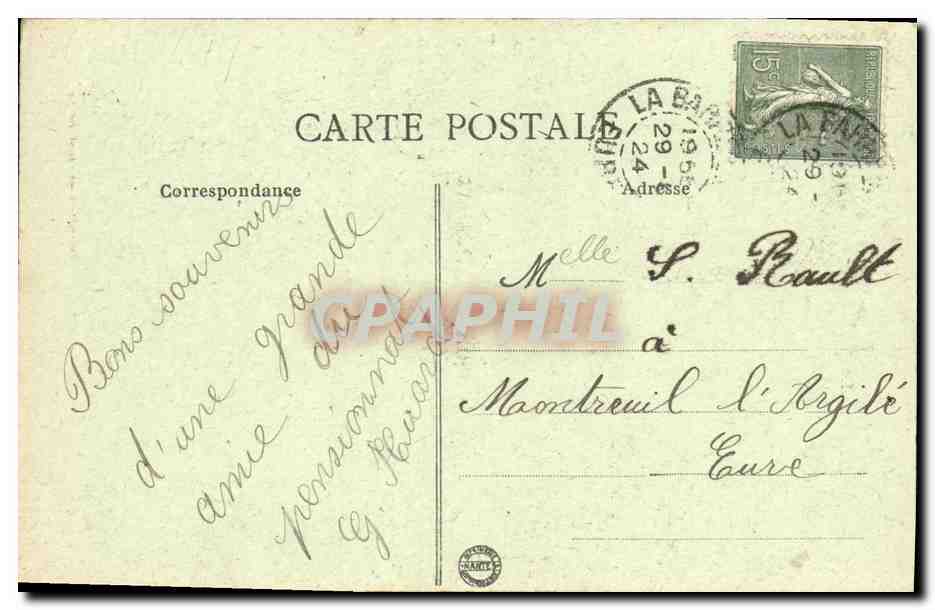 Scènes champêtres — La pêche à deux, c'est merveilleux — Héliotypie Armoricaine, Nantes — Reverso