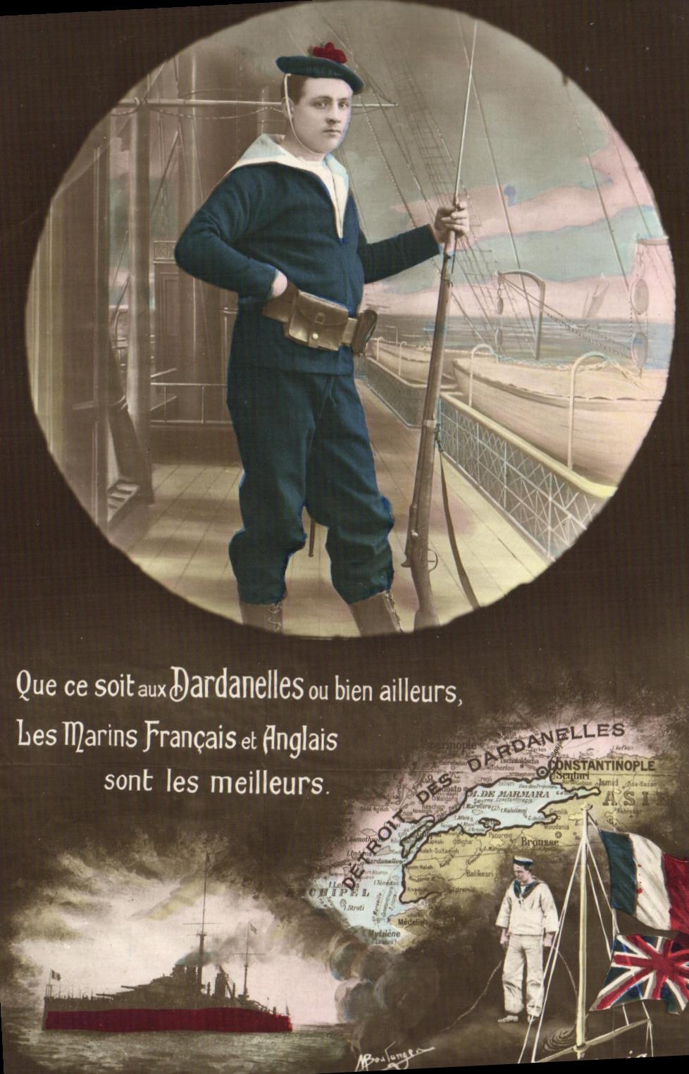 CPA Que Ce Soit aux Dardanelles ou bien ailleurs Militaria 