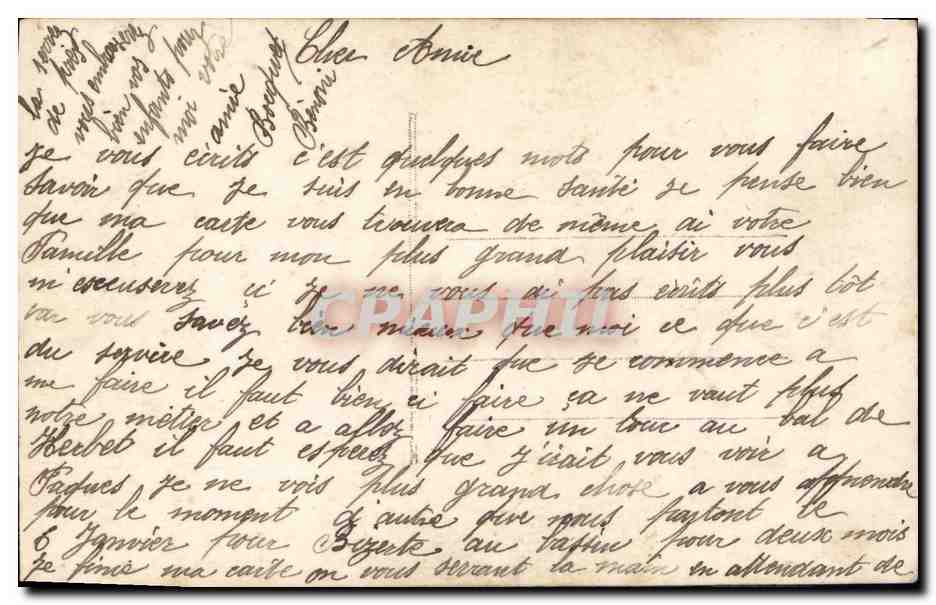 CPA Soldat Marin Militaria — Verso