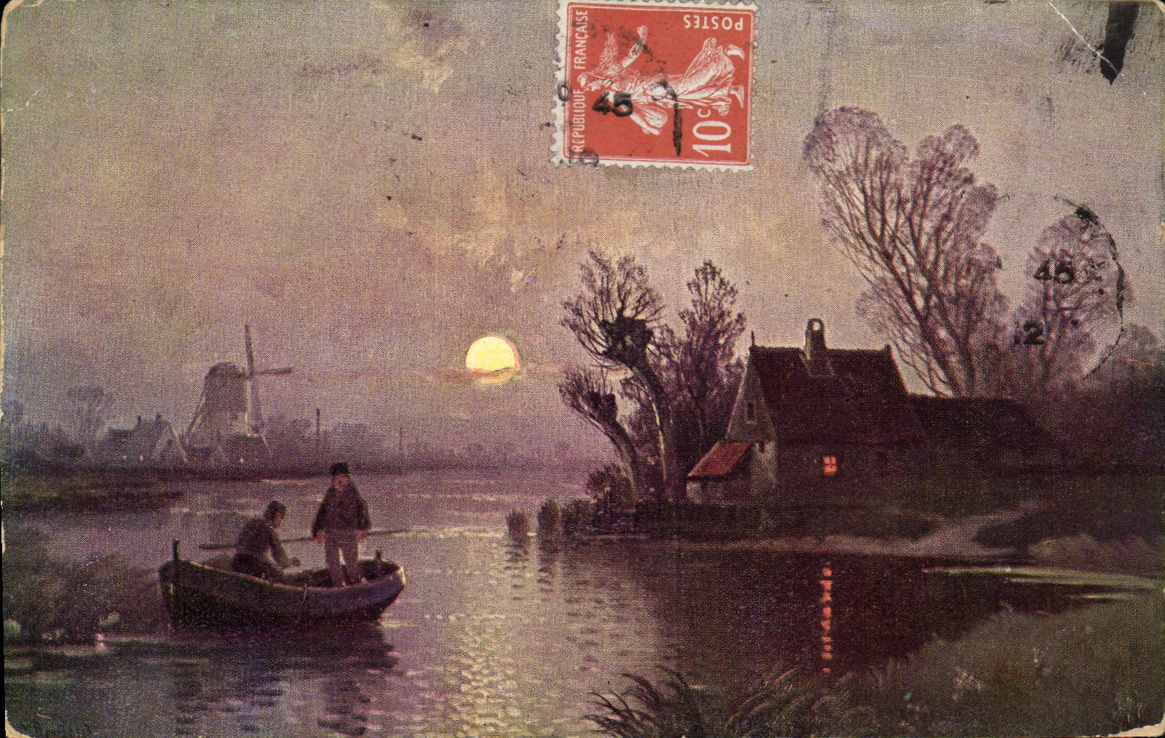 CPA Paysage Moulin a vent 
