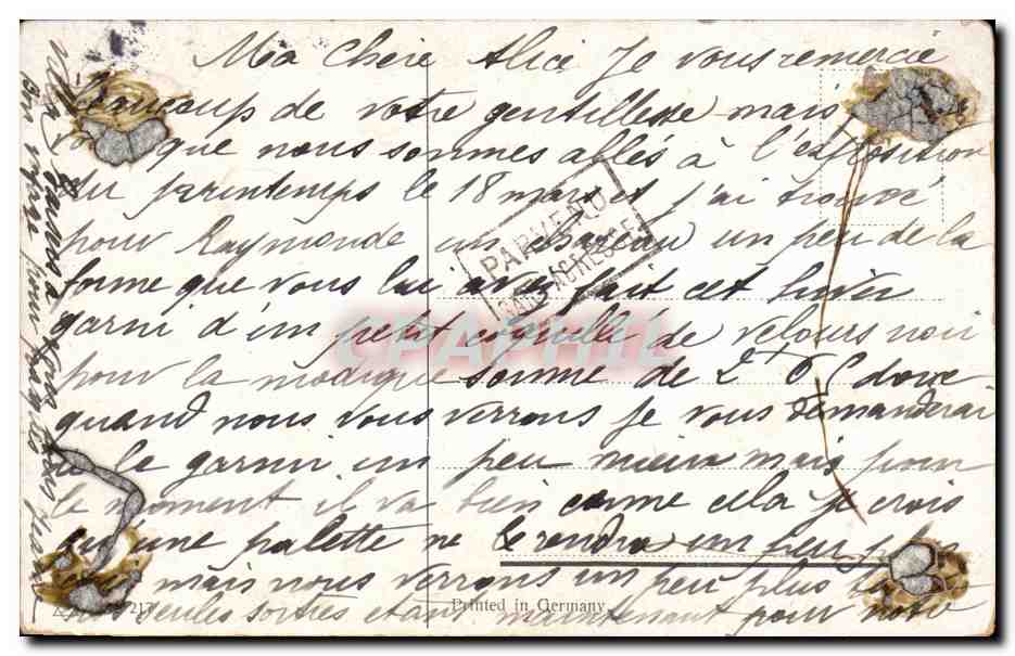 CPA Paysage Moulin a vent  — Rückseite