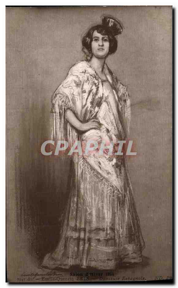 CPA Salon d hiver 1914 Emile Quentin Erin Danseuse espagnole 