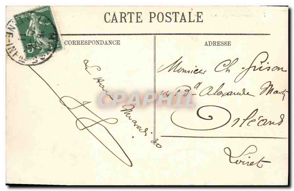 CPA Transatlantique en pleine mer Bateau  — Verso