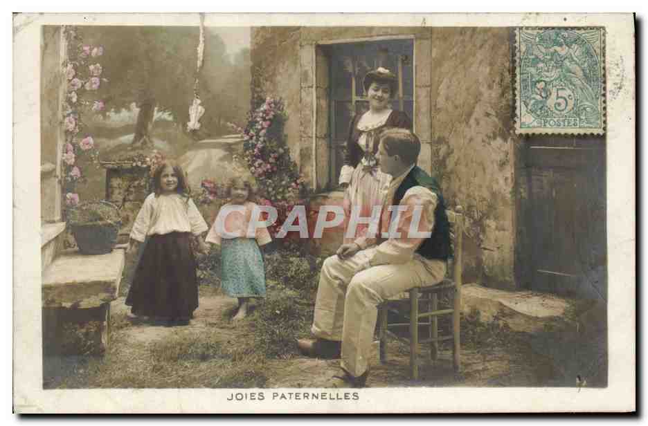 CPA Joies Paternelles Enfants