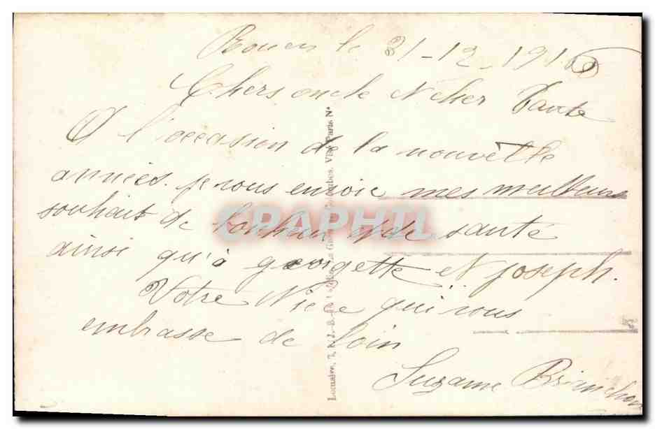 CPA Fantaisie oiseaux legers — Rückseite