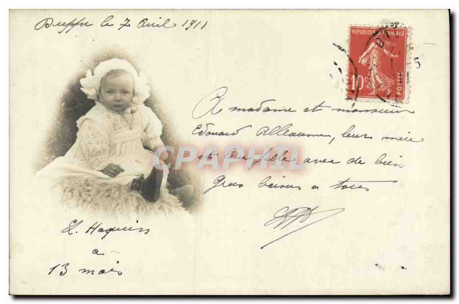 CPA Bonne Annee Enfant Bebe