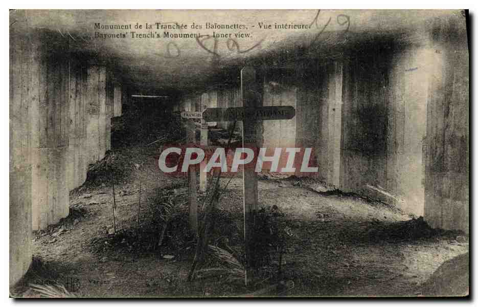 Monument de la Tranchée des Baïonnettes — Vue intérieure — Éditeur Varian, n° 13