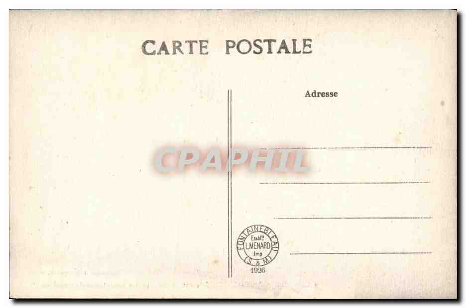 Palacio de Fontainebleau — Gabinete de Secretarios de Napoleón I — Colección Artística L. M. — Reverso