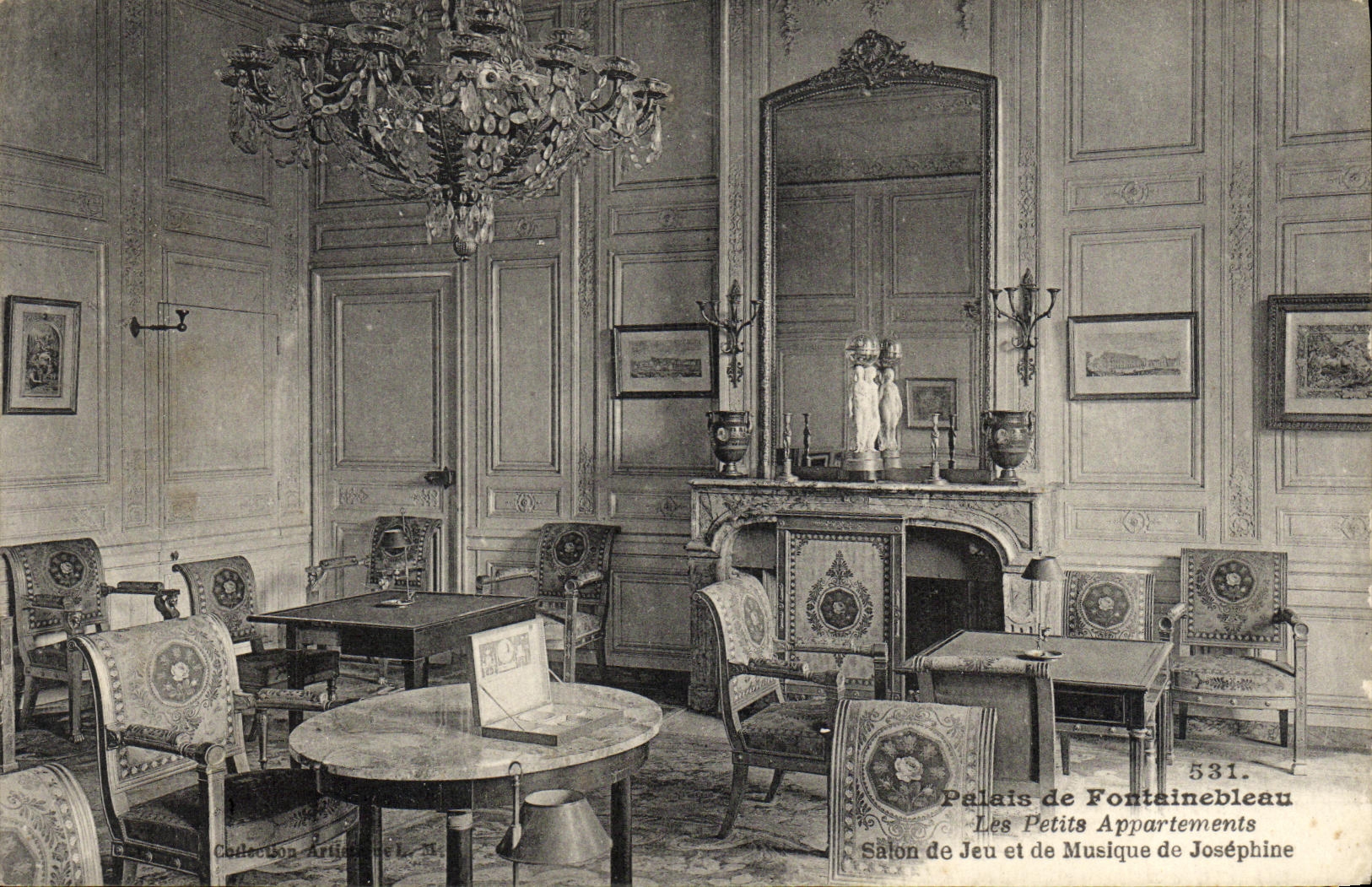 Palacio de Fontainebleau — Los Pequeños Apartamentos, Salón de Juego y Música de Joséphine — Colección Artesanal, n° 531