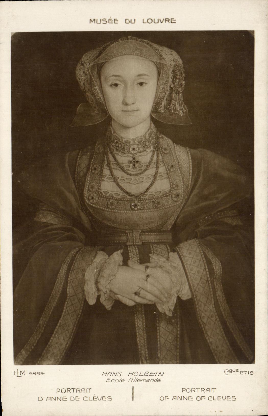 CPA Paris Musee du Louvre Hans Holbein Portrait d Anne de Cleves
