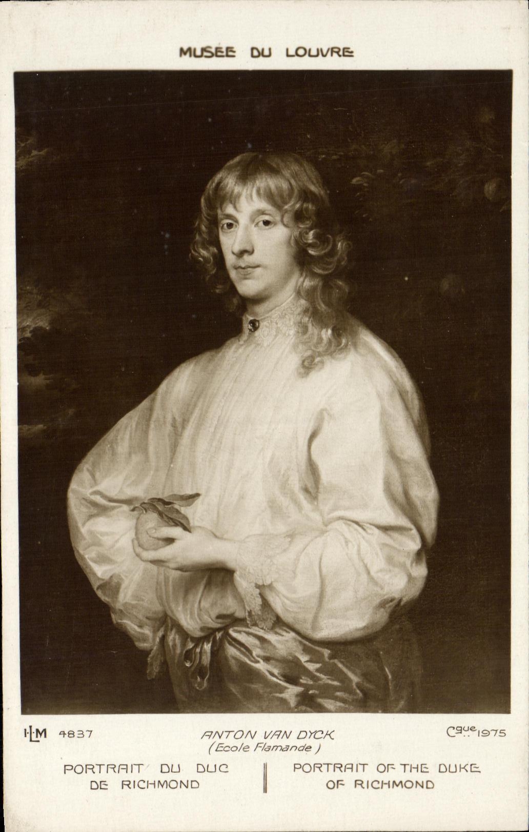 CPA Musee Du Louvre Paris Anton Van Dyck Portrait du Duc de Richmond 