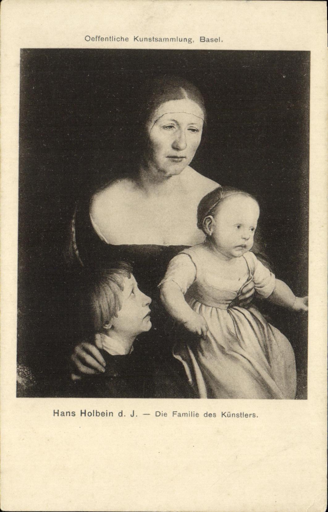 CPA Hans Holbein Die famille des Kunstlers