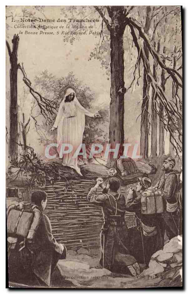 CPA Notre Dame Des Tranchees Militaria 
