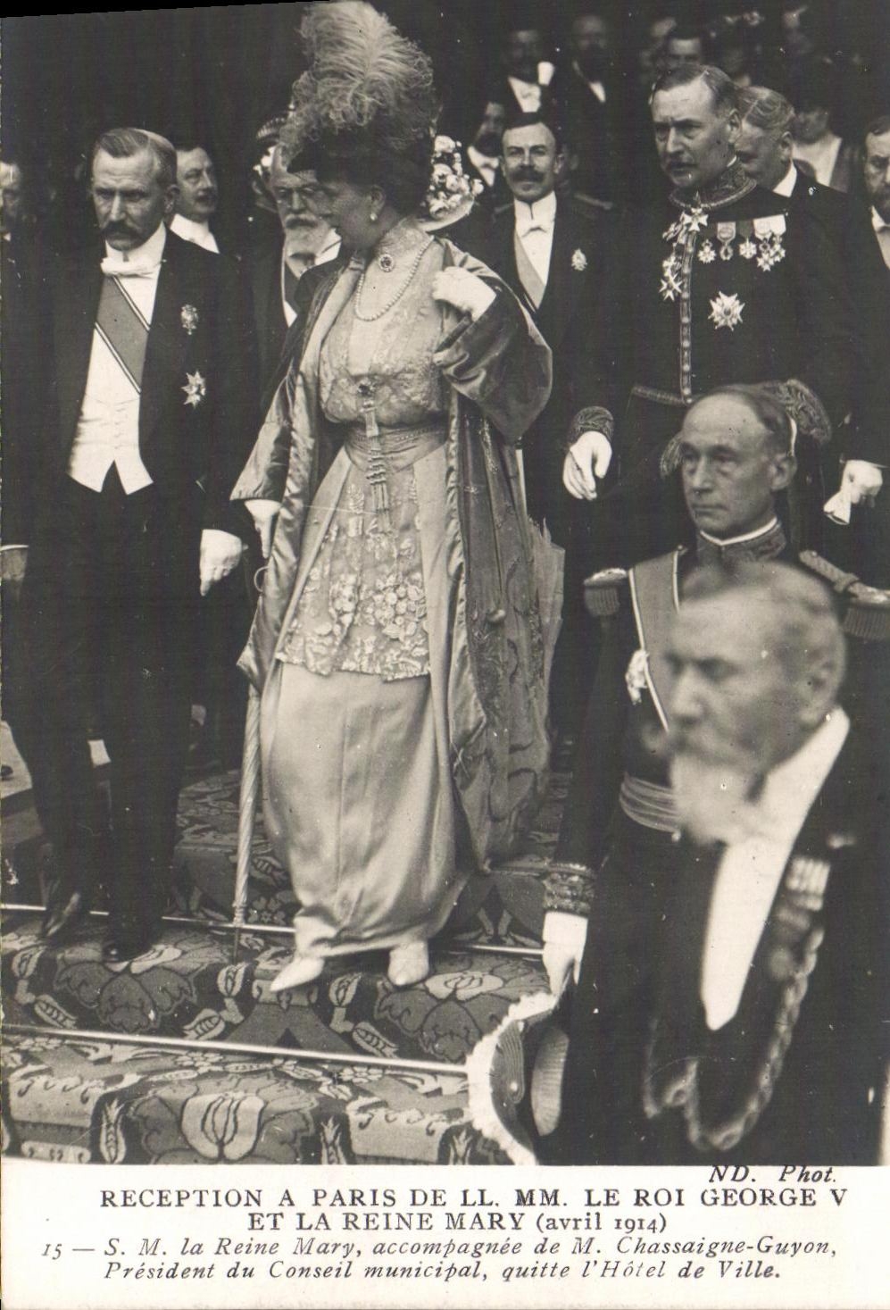 Reception à Paris de LL. MM. Le Roi George V et la Reine Mary — avril 1914 — ND. Phot.