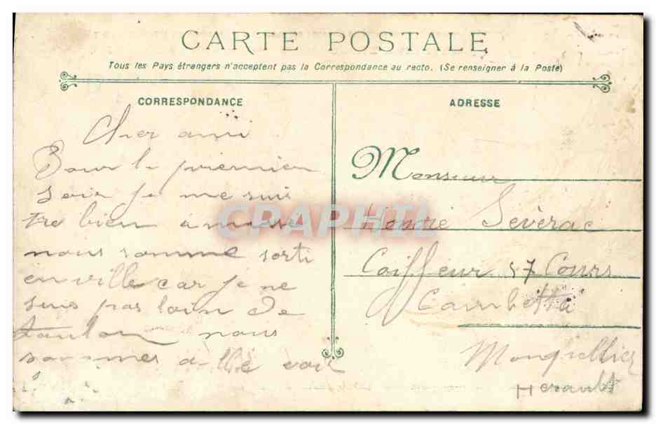 Funérailles des victimes du LATOUCHE-TRÉVILLE — Le Ministre Thomson et les autorités locales conduisant le deuil — Phototype Marins Bar, Toulon — Verso
