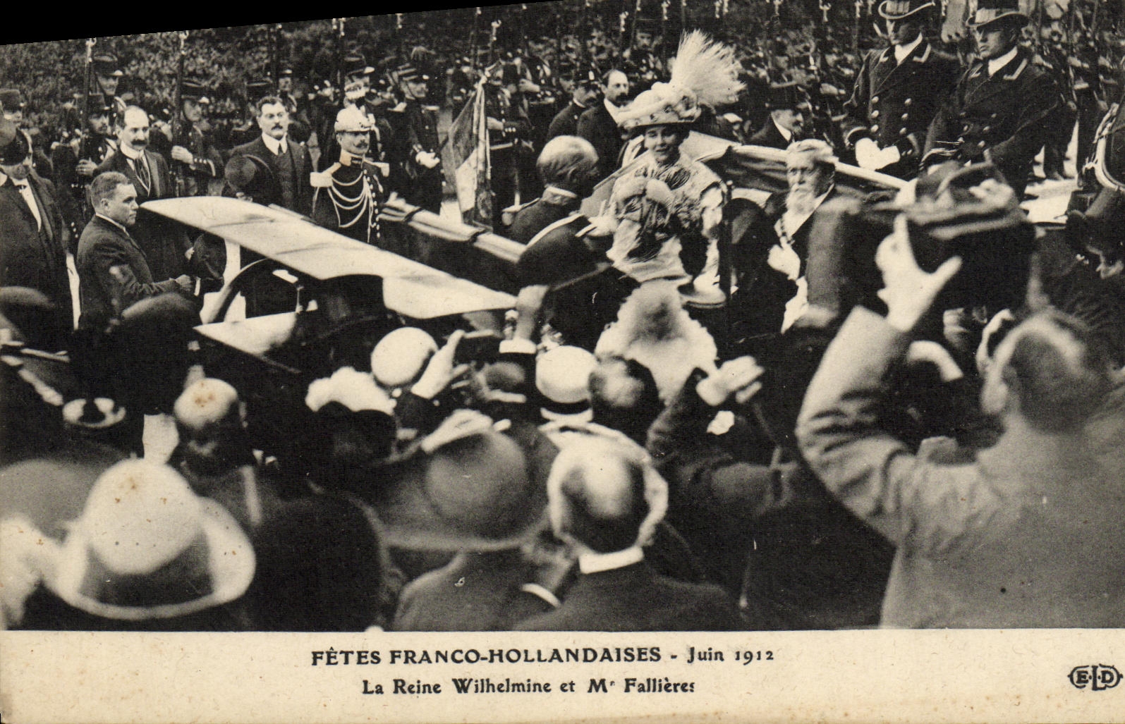 Fêtes Franco-Hollandaises - Juin 1912 — La Reine Wilhelmine et M. Fallières