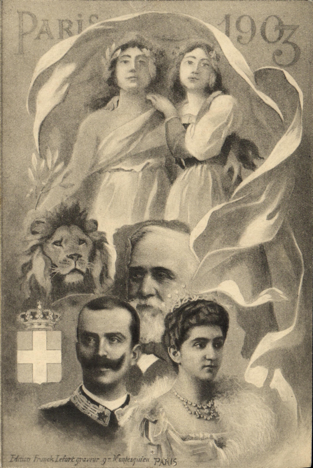 Paris — Exposition universelle 1903 — Édition Franck, gravure de Mantesguiten
