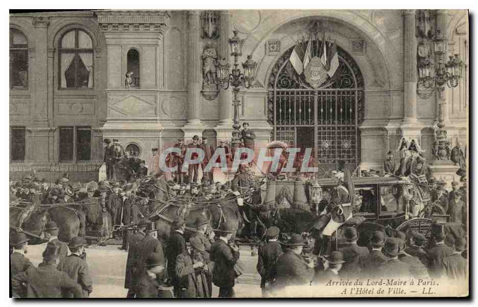 Arrivée du Lord-Maire à Paris — À l'Hôtel de Ville — LL.