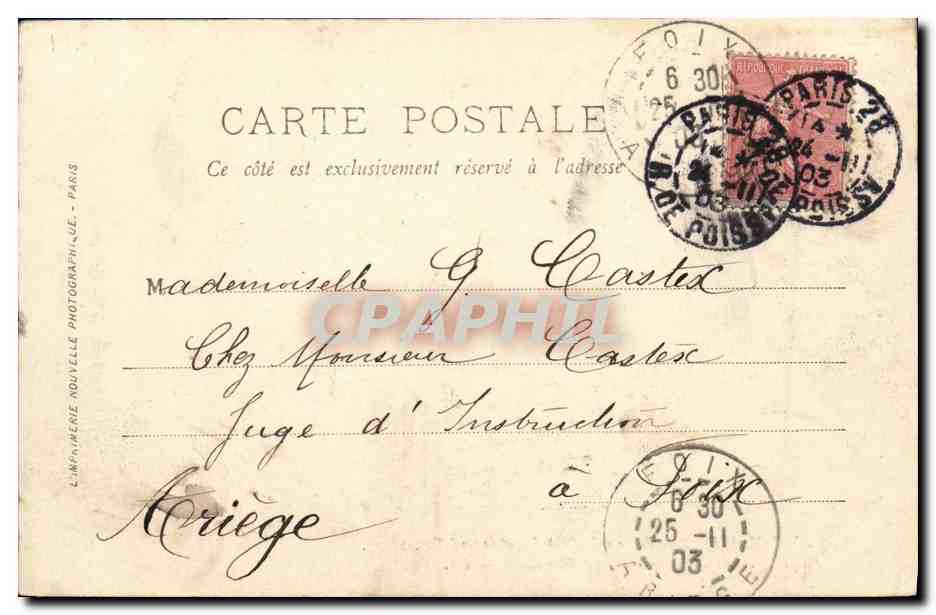 Le Roi et la Reine d'Italie à Paris — 14-18 Oct. 1903 — L'Imprimerie Nouvelle — N° 67 — Reverso