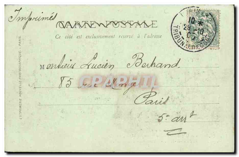 Visite du Roi d'Italie à Paris — Arrivée du Roi — LL. M.M. le Roi et la Reine d'Italie à Paris (14-18 Oct. 1903). — LL. M.M. Visite à l'Hôtel-de-Ville. — L'Arrivée du Roi. — LL. — Imprimés PARIS. — Reverso