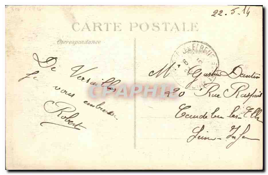 Visite des souverains danois à Paris — Prise d'Armes de Satory - La charge des lanciers — Éditeur ED — Verso