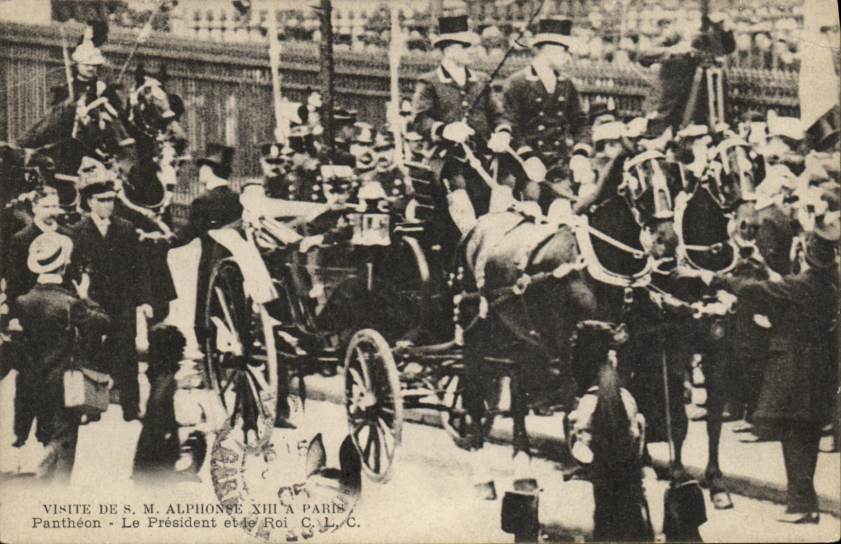 Visite de S.M. Alphonse XIII à Paris — Panthéon — Le Président et le Roi C.L.C.