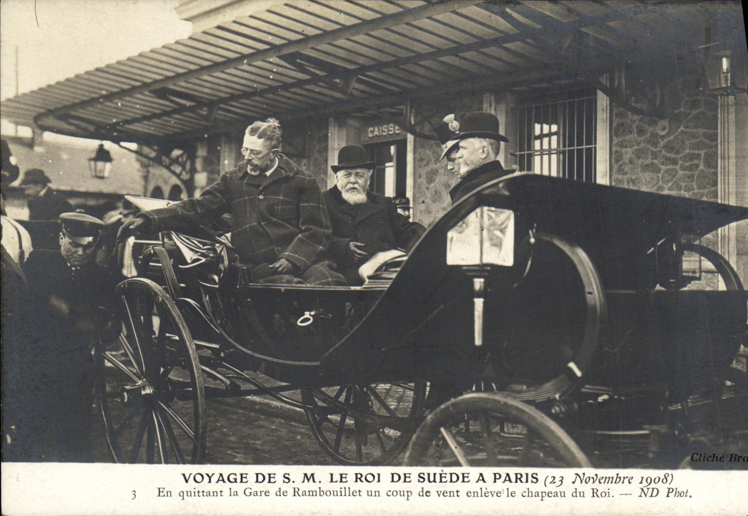 Voyage de S.M. le Roi de Suède à Paris — 23 Novembre 1908 — ND Phot.