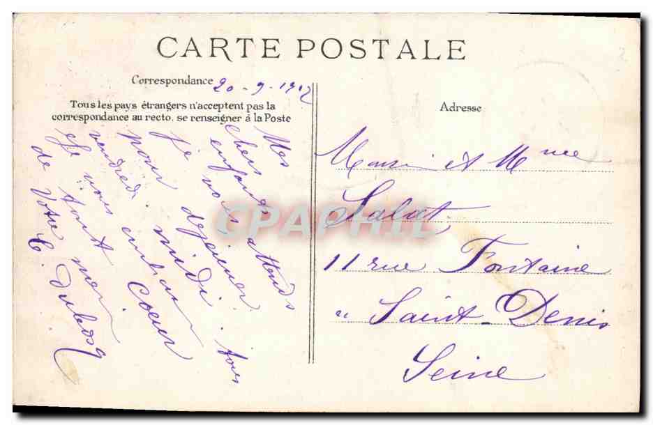 Fêtes Franco-Norvégiennes — S.M. le Roi Haakon, S.M. la Reine Maud — Éditeur E.N.D. — Verso
