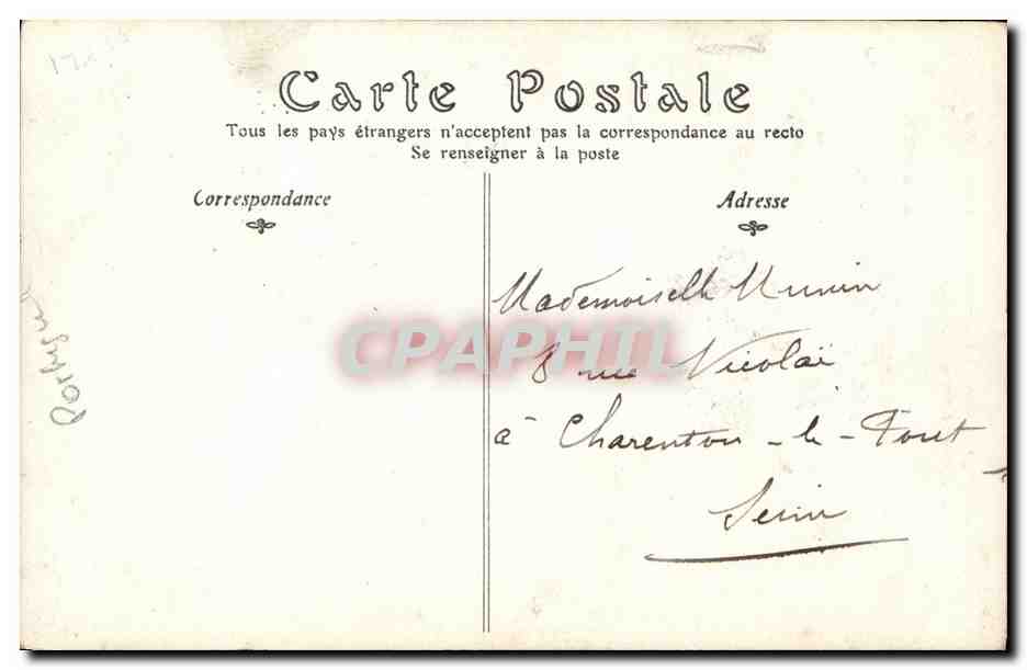 Louis-Philippe de Bragance, Prince héréditaire de Portugal — né le 21 mars 1887, assassiné à Lisbonne le 1er février 1908 — Cliché Léon Bouët — Verso