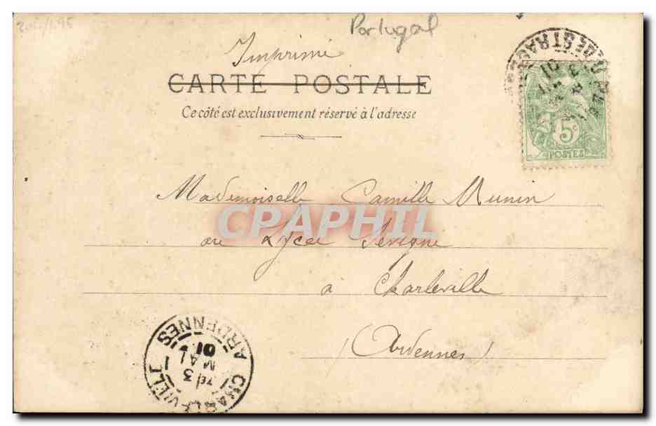 Charles Ier, Roi de Portugal — 28e Série N°13 — S.I.P. Paris — Reverso