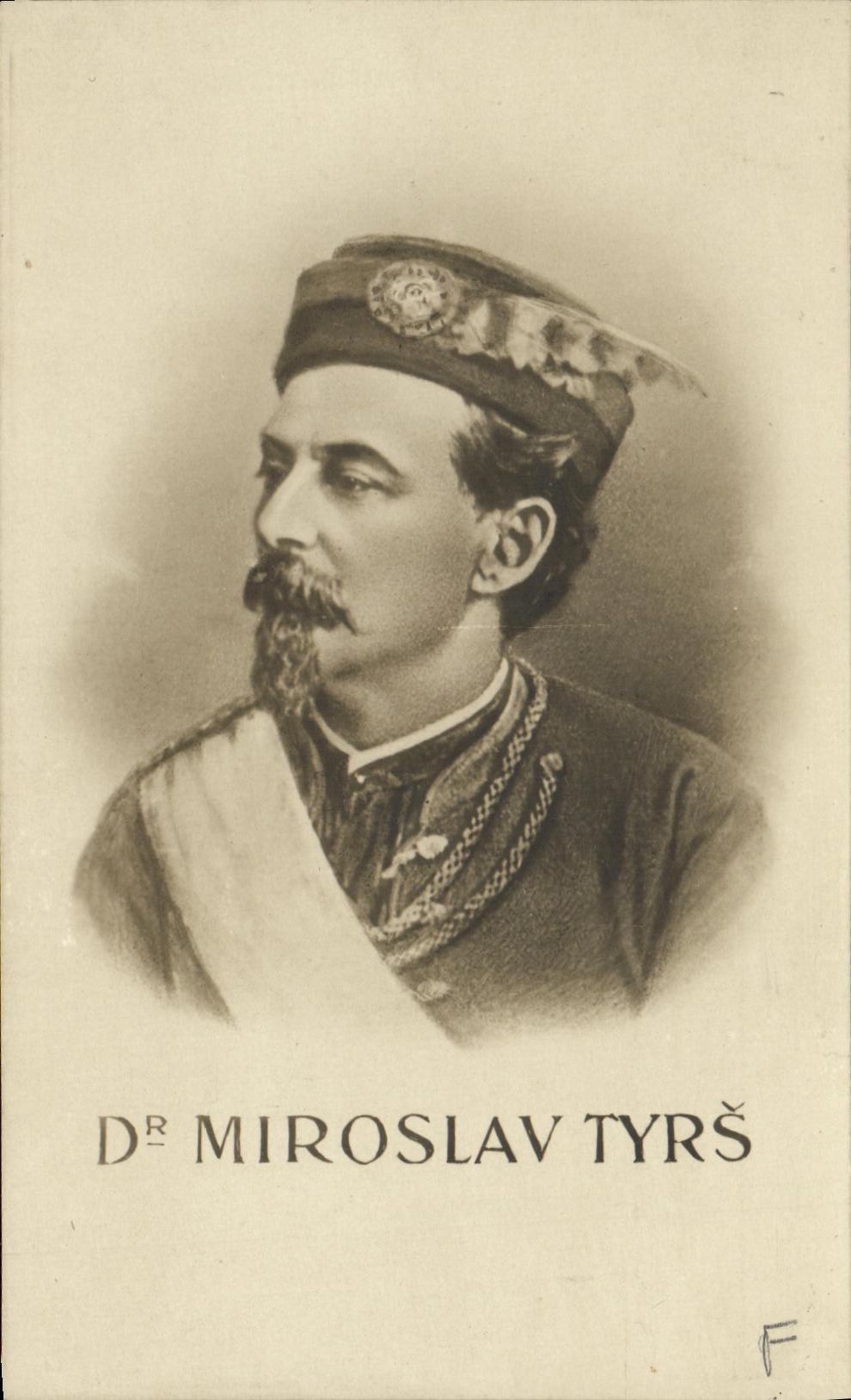 Dr Miroslav Tyrš — portrait — éditeur inconnu, n° de série non visible