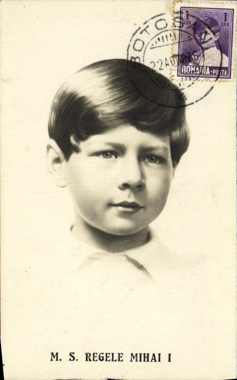 M. S. Regele Mihai I — portrait d'enfant — Éditeur Librăria Librării S.A., București